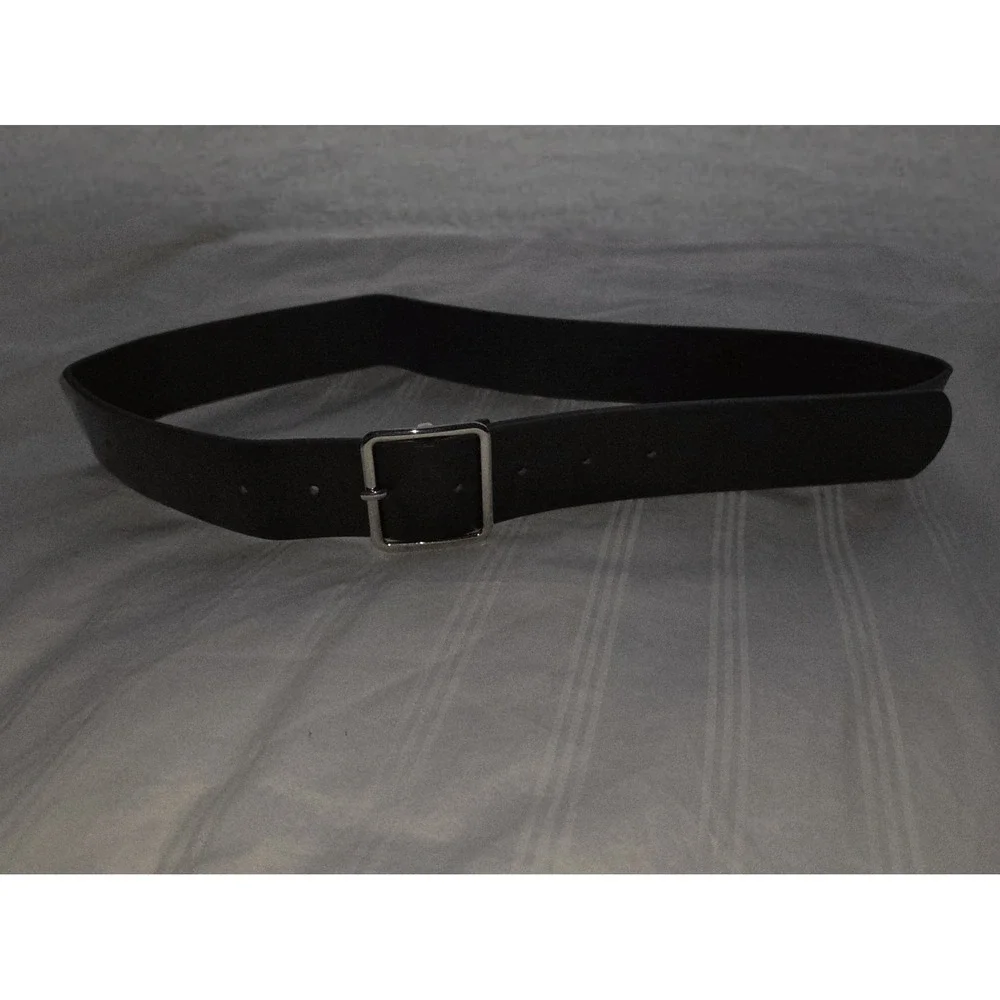 Commense Black Leather Belt Women's Fashion Waist Belt‎ with Square Buckle